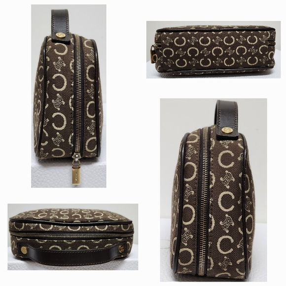 CELINE Mini Zip Around Hand Bag CE00/12 Made in Italy - Picture 7 of 11